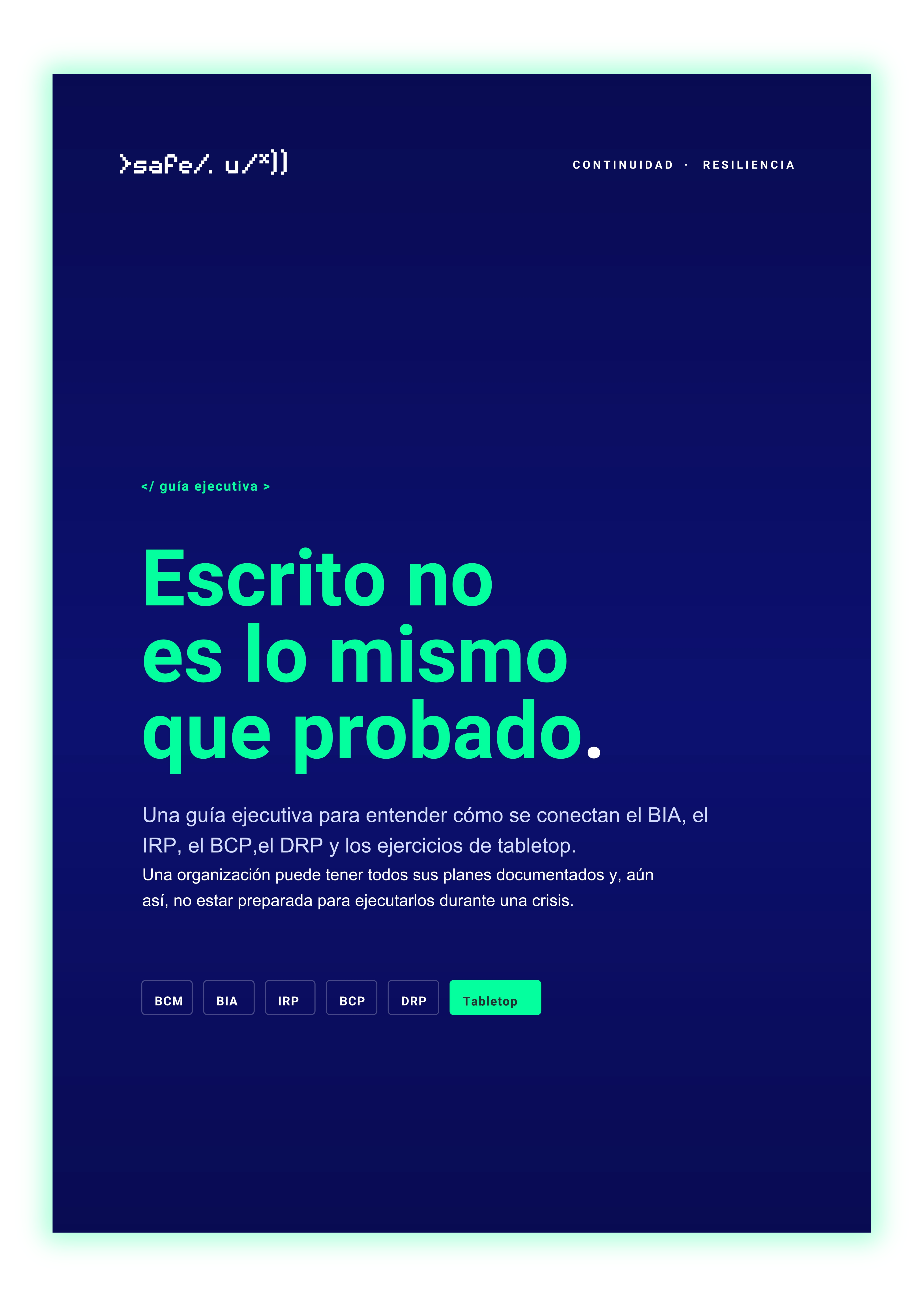 Portada de la guía: Escrito no es lo mismo que probado